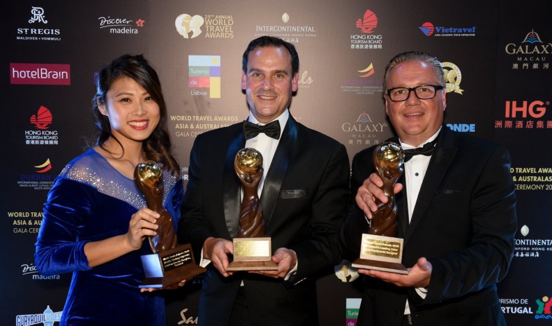 รางวัลอันทรงเกียรติหกปีซ้อนสำหรับโรงแรมอินเตอร์คอนติเนนตัล กรุงเทพฯ สำหรับประเภทโรงแรมธุรกิจชั้นนำที่ดีที่สุดในไทย(THAILAND’S LEADING BUSINESS HOTEL)