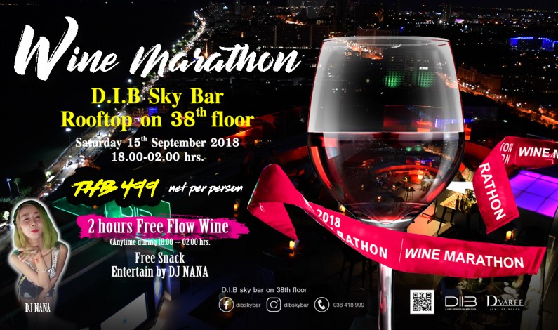 Wine Marathon at D.I.B Sky Bar – 15 September 2018