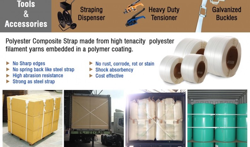 Polyester Composite Strap สายรัดเพื่อการขนส่ง