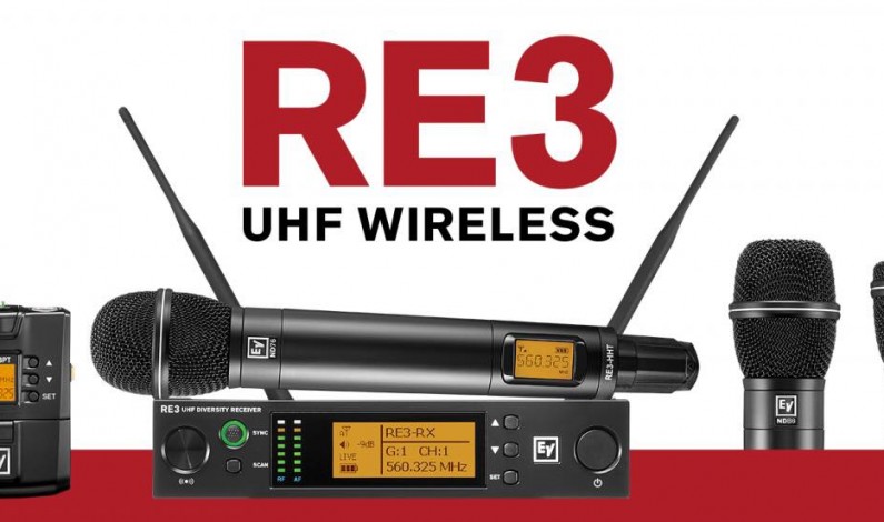Electro-Voice เปิดตัวไมโครโฟนไร้สาย UHF รุ่นใหม่จากตระกูล RE3