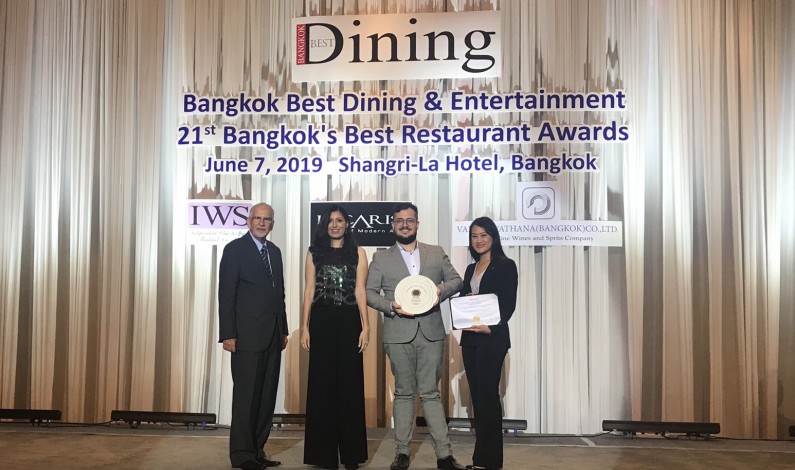 21st BANGKOK’S BEST RESTAURANT AWARDS FOR BANGKOK MARRIOTT HOTEL SUKHUMVIT