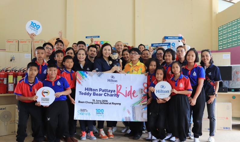 Hilton Pattaya Organizes Teddy Bear Charity Ride to Celebrate 100 Years of Hilton with Local Community