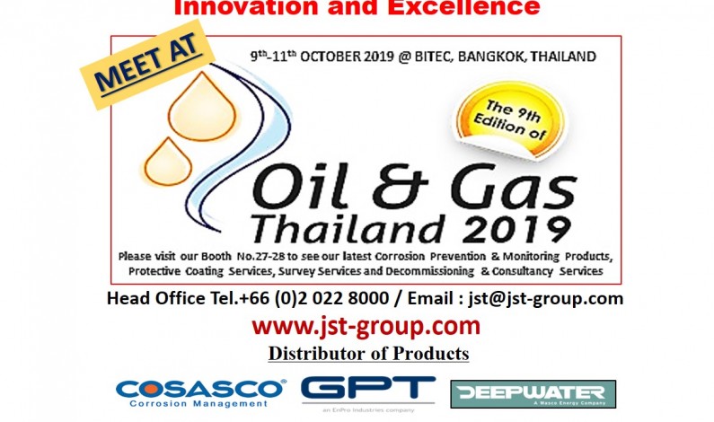 JST GROUP เข้าร่วมออกบูธในงาน OIL & GAS THAILAND 2019 (OGET) @ ไบเทค (บางนา)