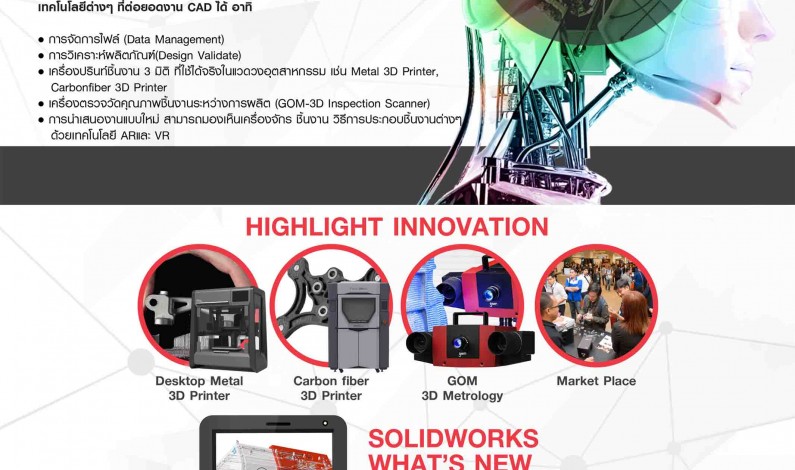 เชิญสัมมนาฟรี!! ด้านงานออกแบบอุตสาหกรรมการผลิต AppliCAD’s SOLIDWORKS Innovation Day 2020