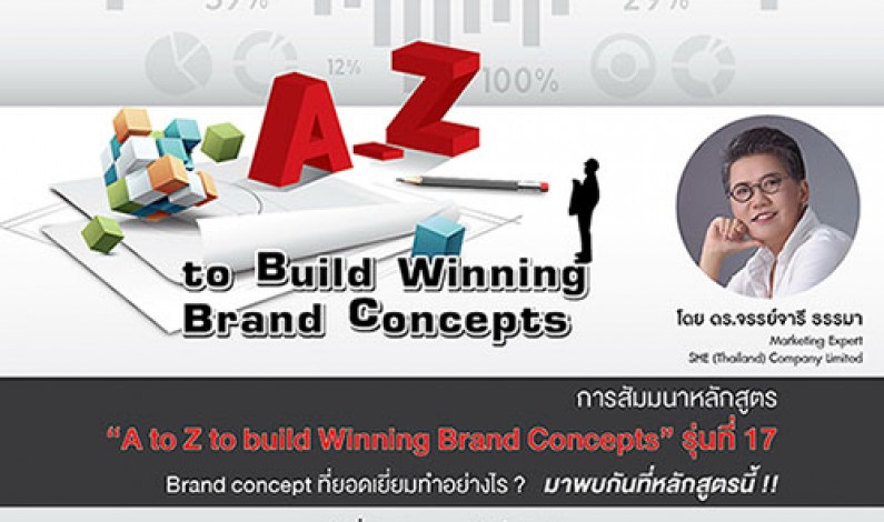 สมาคมการตลาดแห่งประเทศไทย จัดหลักสูตร A to Z to build Winning Brand Concepts รุ่นที่ 17