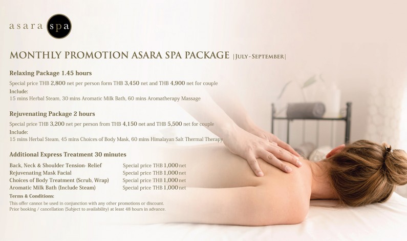 Spa promotion – ASARA Spa  at Movenpick Asara Resort & Spa Hua Hin